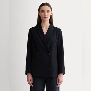 Everlane drapey crepe blazer black, size 10, NWT.